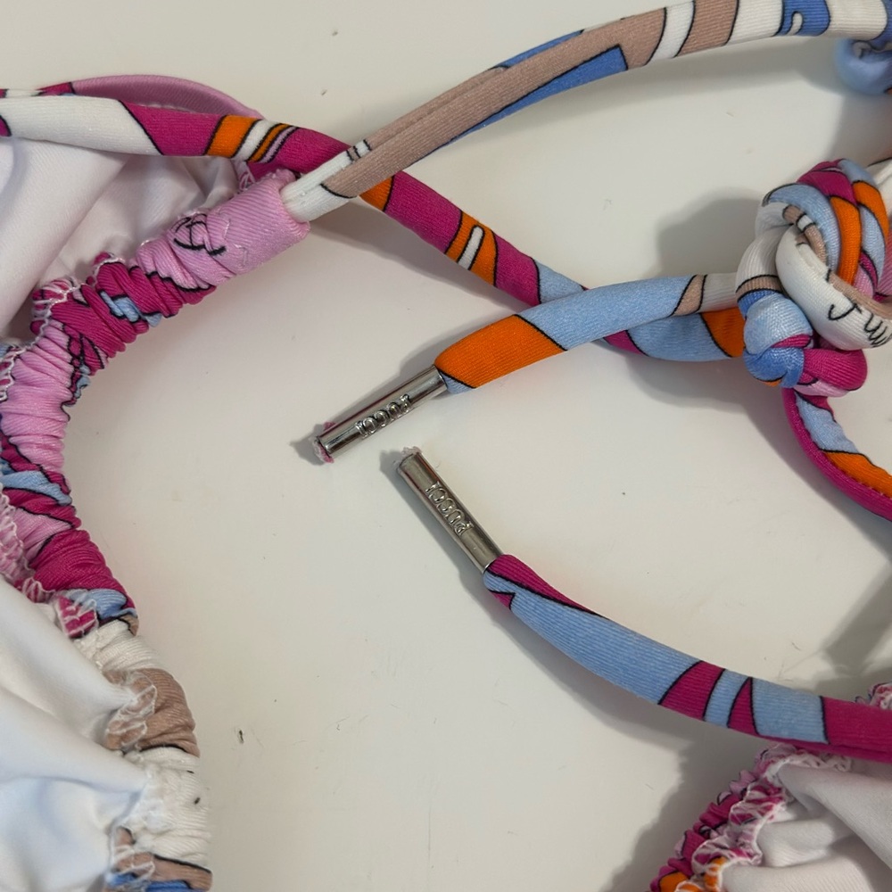 Emilio Pucci Vibrant Pink and Orange Bikini Women’s Size 44 - Picture 4 of 11